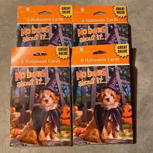 4 pack Halloween cards and envelops